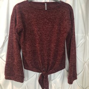 Maroon Cropped Sweater